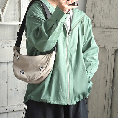 外贸日系as连帽防风衣 山系宽松速干拉链外套 秋季实用夹克女装