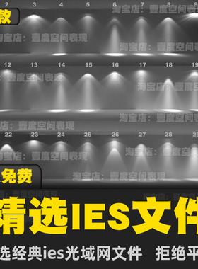 ies灯光文件3d灯光3dmax光域网3d插vr su cr 精选ies集