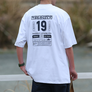 T9263-P35 纯棉 240克重 夏季青少年宽松圆领短袖图片