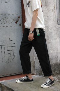 春装日系简约基础款水洗宽松男女工装裤美式休闲裤C309B-K138-P60图片