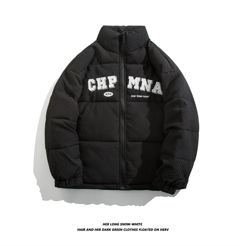 冬季新款男士潮牌字母棉服新面料压花外套加厚保暖棉衣MY6601-p75,男装棉衣,电商C309B