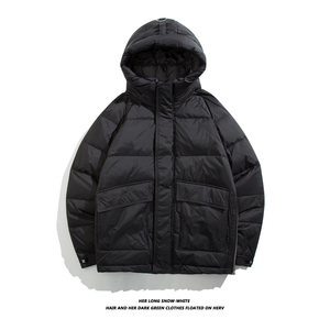 冬季新款男士短款连帽轻薄羽绒服日系加厚保暖潮牌外套QY715-P135图片