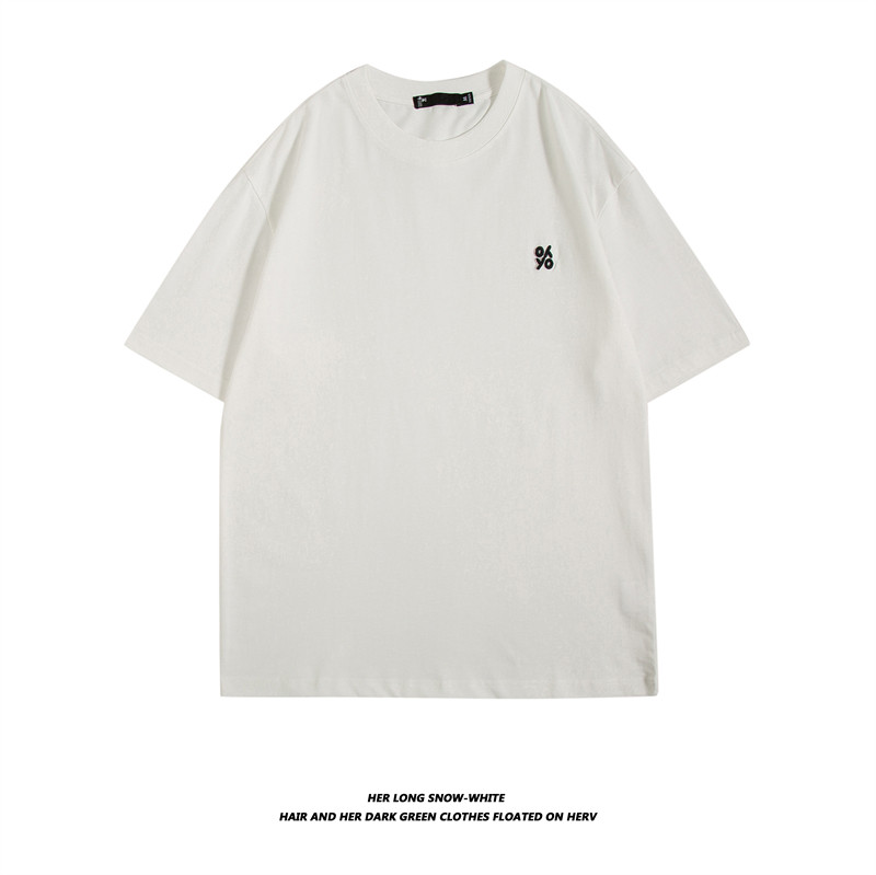 白底图抖音得物品质260g重夏装新款简约字母刺绣基础款2306特30，男装T恤，电商C309B