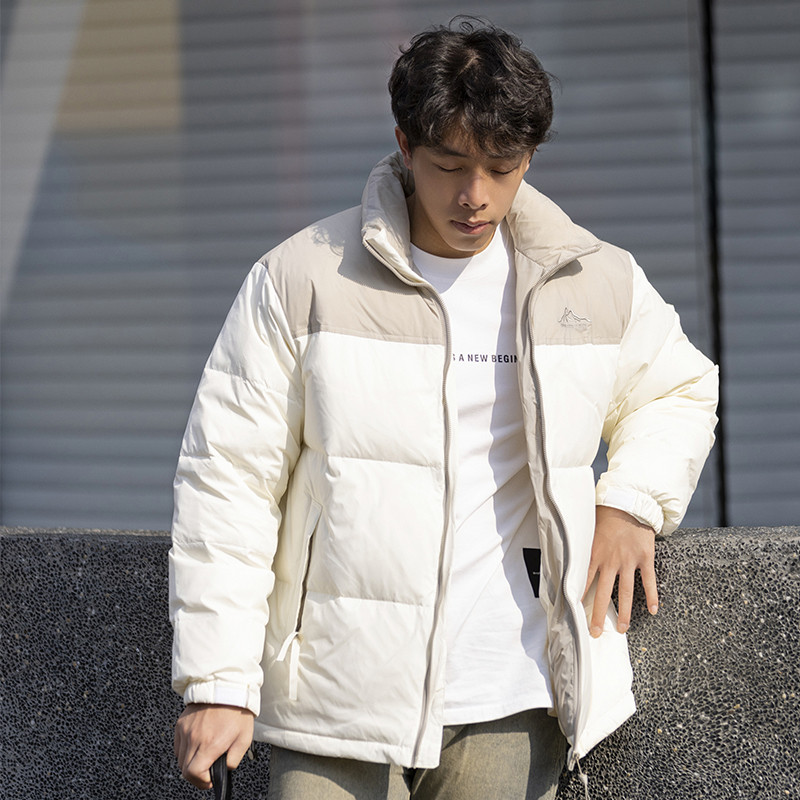 80白鸭绒冬季新款男士羽绒服雪山刺绣拼接撞色羽绒外套88001-P155,男装羽绒服,电商C309B