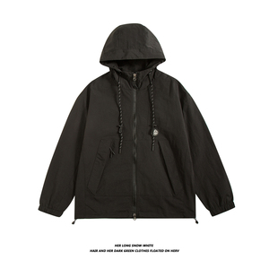 WT033-P75 春装连帽男潮牌工装登山防晒服宽松百搭休闲夹克上衣图片