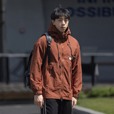 WT033-P75春装连帽男潮牌工装登山防晒服宽松百搭休闲夹克上衣，男装夹克，电商C309B