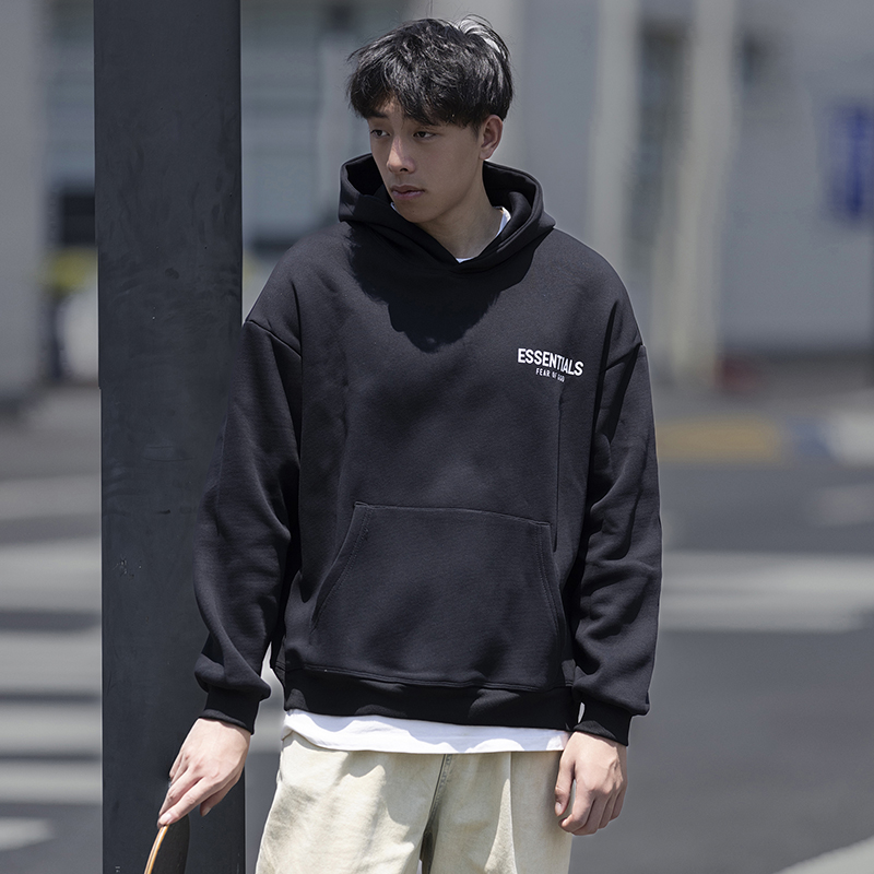 2024秋冬新款日系连帽套头卫衣宽松休闲字母印花外套WY419-P65，男装卫衣，电商C309B
