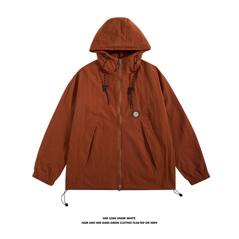 WT033-P75 春装连帽男潮牌工装登山防晒服宽松百搭休闲夹克上衣图片