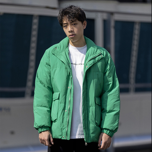 80%绒冬季新款纯色基础简约羽绒服潮牌加厚保暖外套 QY6626-P195图片