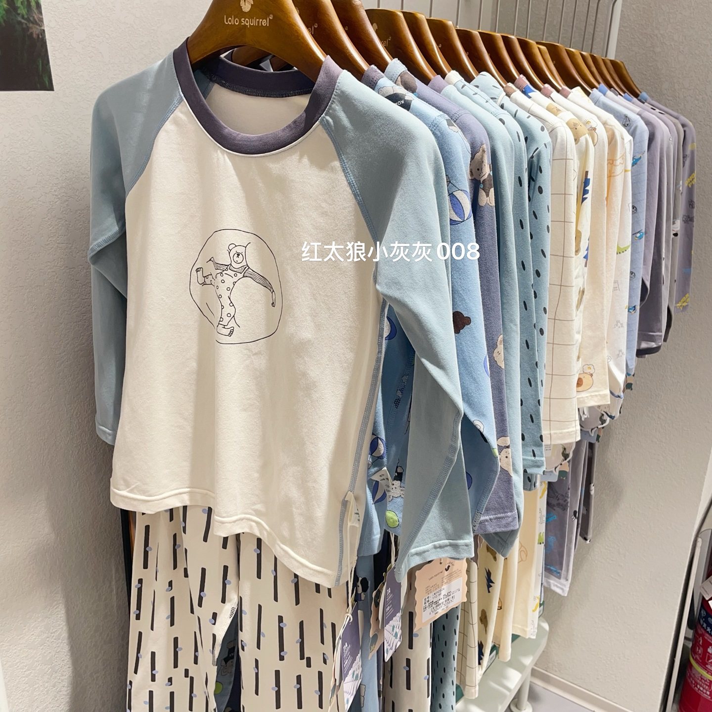 2025新款小松鼠洛洛儿童保暖内衣套装男童男宝宝秋衣秋裤家居服