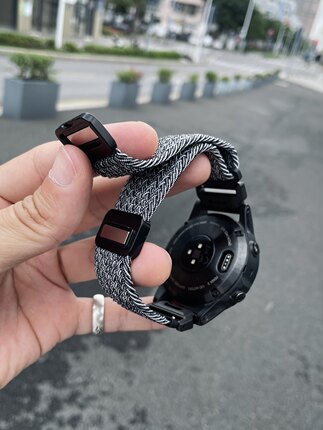 卡客 回环编织适用佳明Fenix8表带飞耐时6pro泰铁时7磁吸针织epix