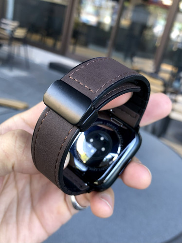 卡客风暴 磨砂皮适用苹果手表iwatch表带s10内硅胶987磁吸扣ultra