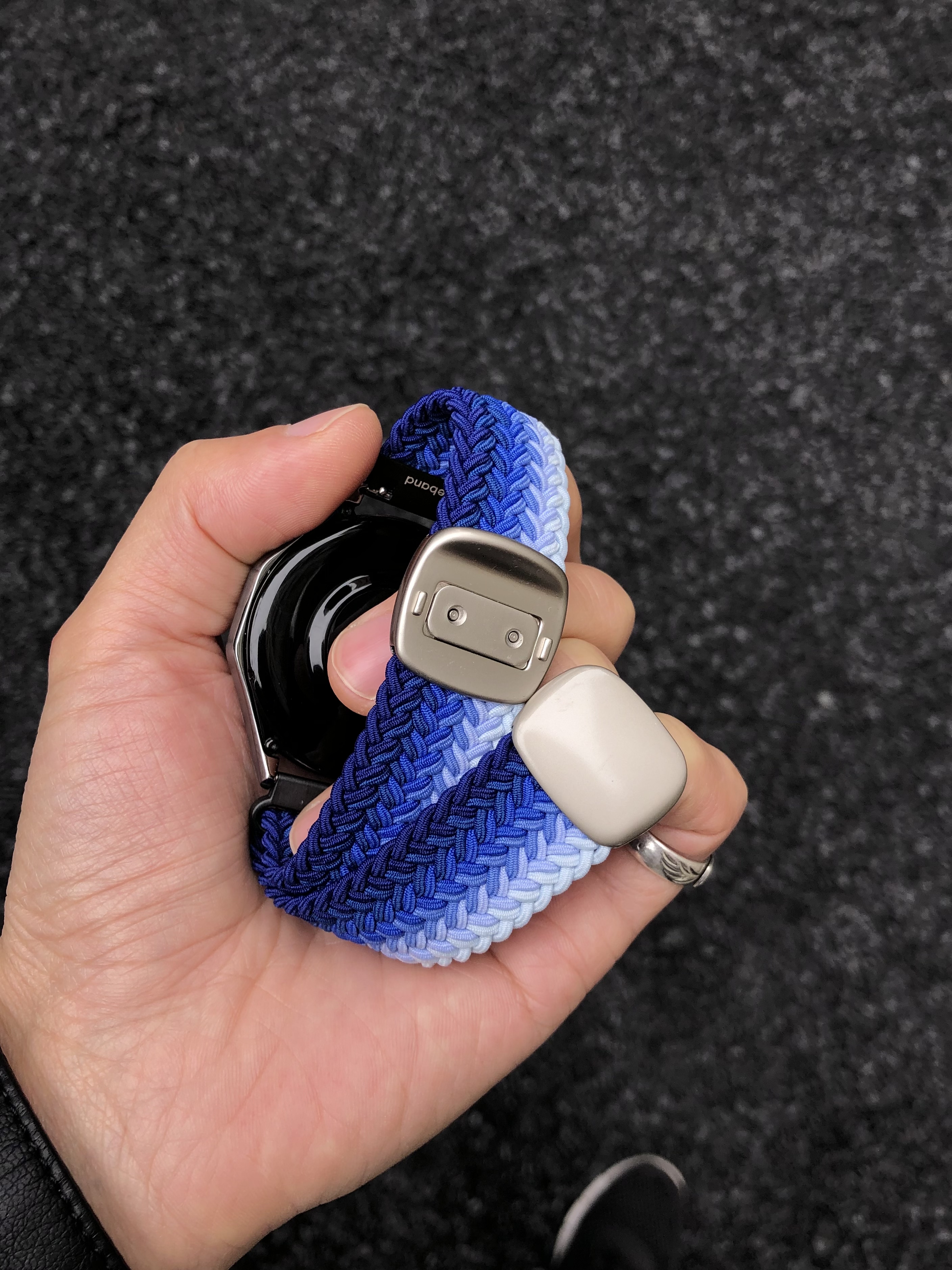 卡客风暴新型渐变编织适用华为手表GT6表带GT4圆滑磁吸watch5小米