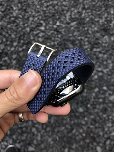 卡客风暴 氟橡胶3mm厚适用苹果iwatch手表表带高端s10针扣987透气