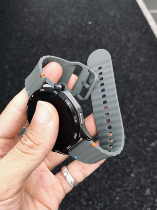 卡客风暴 波浪纹适用华为手表GT4表带GT3pro新针扣小米watch2硅胶