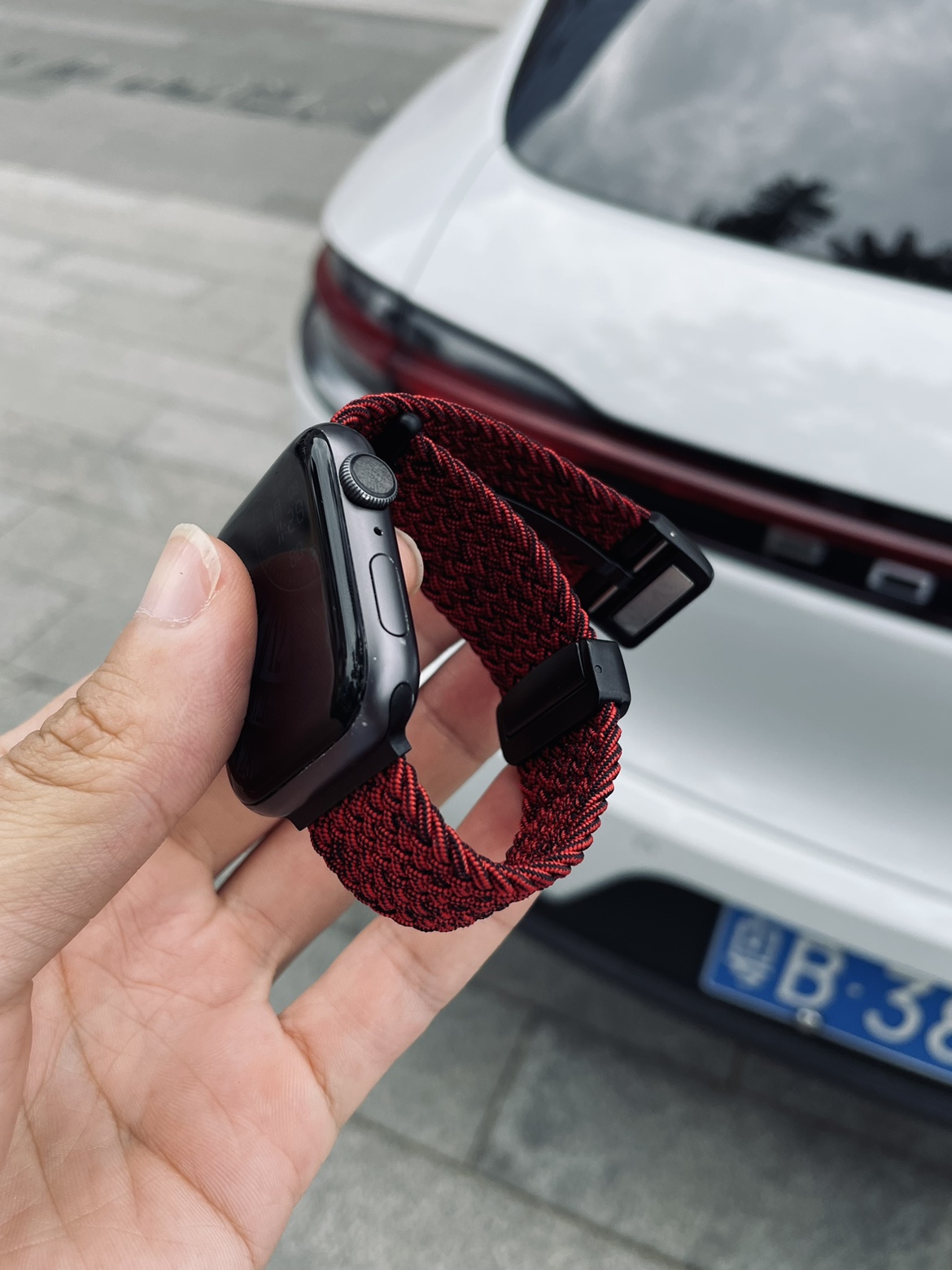 卡客 编织尼龙适用苹果手表iwatch表带s987磁吸扣软秋冬Ultra针织