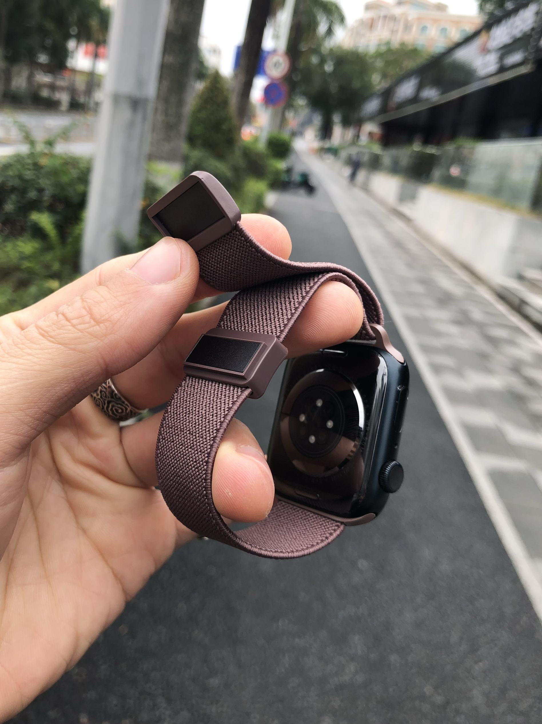 防过敏塑料扣回环磁吸表带