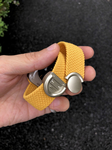 新款圆扣 适用苹果applewatch手表表带s10编织弹力987磁吸扣回环