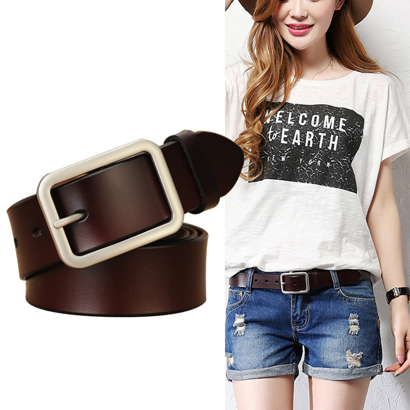 女士皮带简约百搭ins夏季针扣