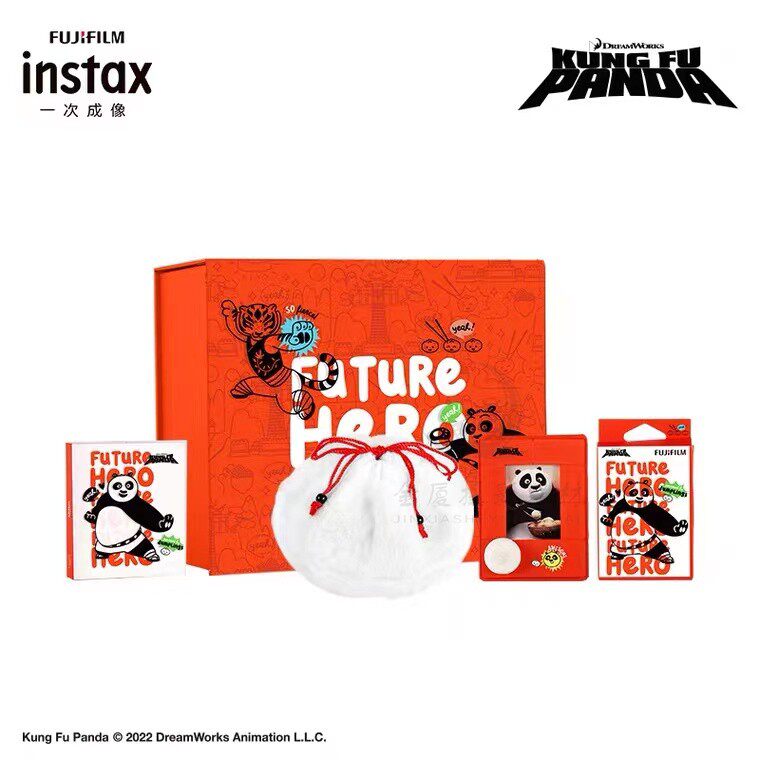 Fujifilm/富士instax一次成像正品原装功夫熊猫-明日英雄配件礼盒