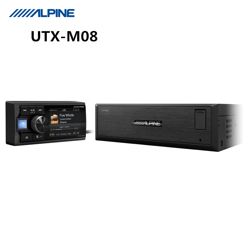 阿尔派utx-m08车载分体式dsd音频媒体数码播放器发烧无损音源主机