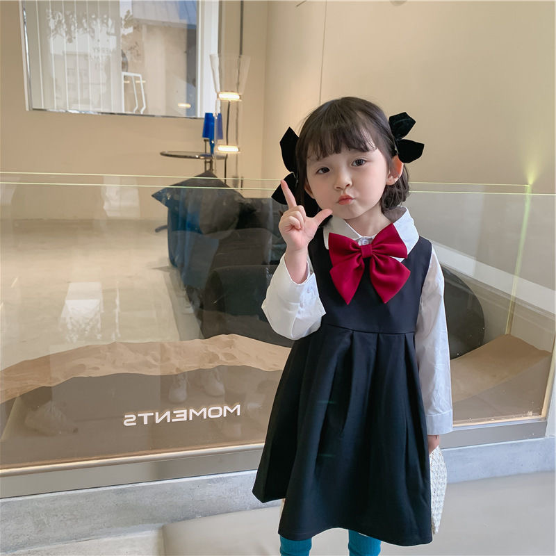 春秋女童学院风套装幼儿园园服