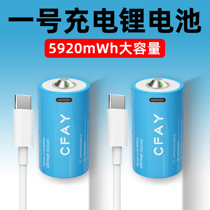 1号充电电池1.5V锂电池