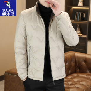 啄木鸟羽绒服男2026新款秋冬季版型好的立领冬装夹克冬天保暖外套