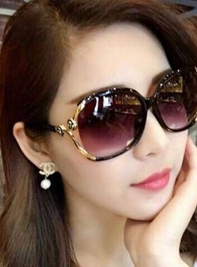 防晒偏光墨镜女士潮明星眼镜男圆形个性太阳镜女开车防紫外线眼镜