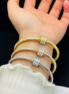 欧美手镯ins钛钢不掉色女饰品