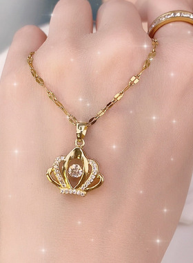 皇冠项链炫小虫钛钢嘴唇链