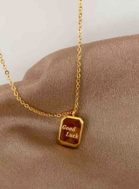 复古吊坠ins钛钢锁骨链女钛钢