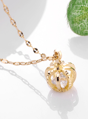 2021钛钢项链新款皇冠潮个性礼物