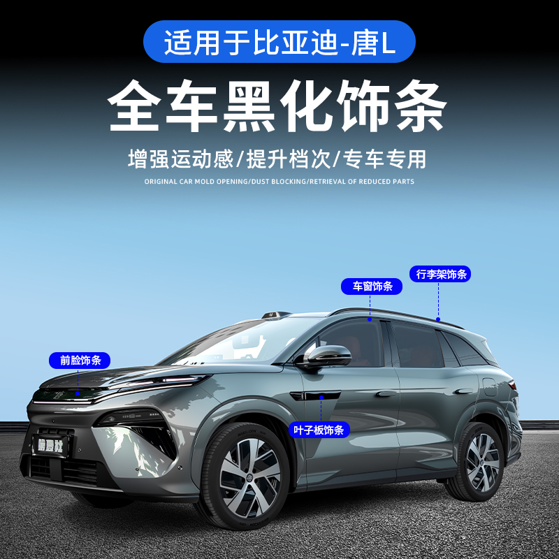比亚迪唐L中网黑化全车车窗饰条