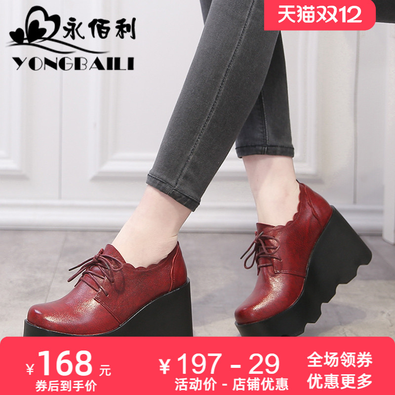 新款原创系带高跟深口复古风女鞋