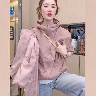 春款 早春季 爆款 防晒冲锋衣女士短外套春秋2024新款 防晒服 高级薄款