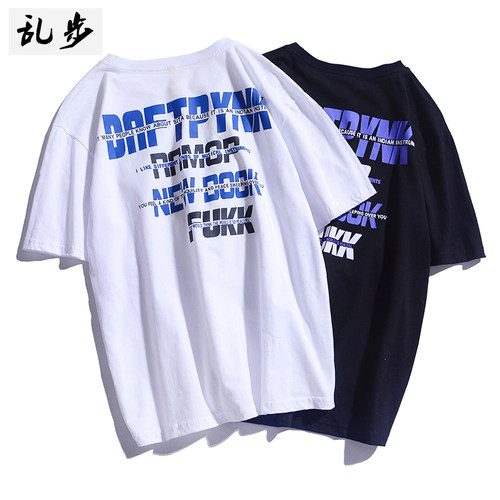 夏季原宿男士短袖t恤个性韩版