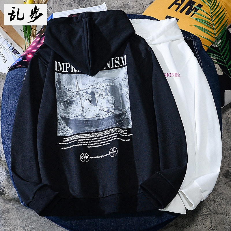 港风潮流高街连帽上衣