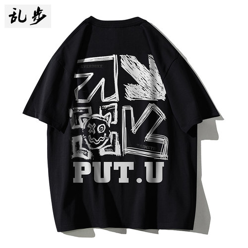 涂鸦小恶魔短袖260g重磅纯棉半袖