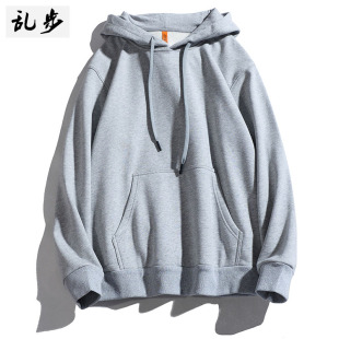 【清仓特惠】小个子初中生新款重磅大码连帽卫衣男女宽松纯色百搭