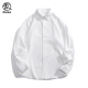 乱步高级感白衬衫 男士 时尚 Rampo 纯色翻领休闲宽松春季 内搭衬衣服