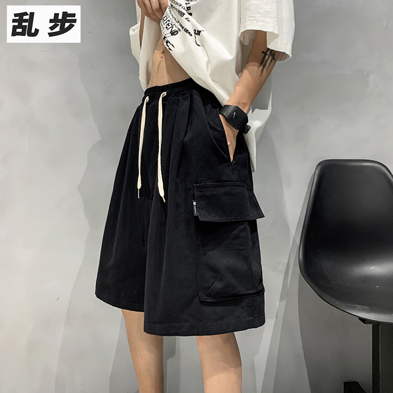 日系工装短裤胖子美式休闲五分裤