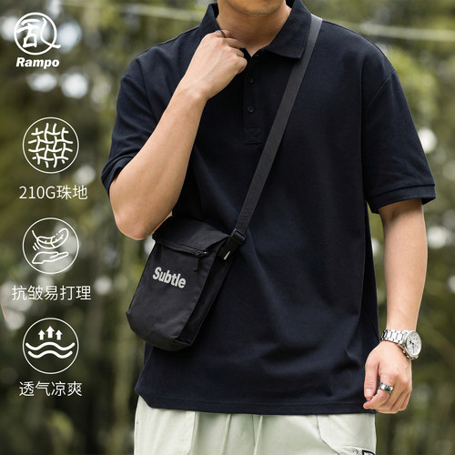 乱步肌理美式休闲男士POLO衫