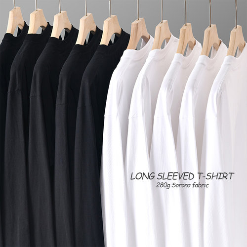 长袖t恤男厚实纯色打底衫上衣服