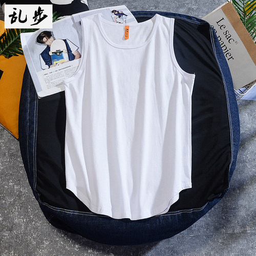 夏季男士纯色坎肩圆领休闲打底衫