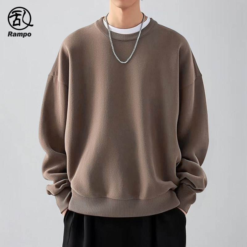 纯色休闲重磅卫衣男士套头长袖2026年春季新款男生内搭上衣服外套