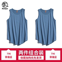 [Специальная цена 2 шт.] Дымка с синей дугой по краю [240 г чистого хлопка]