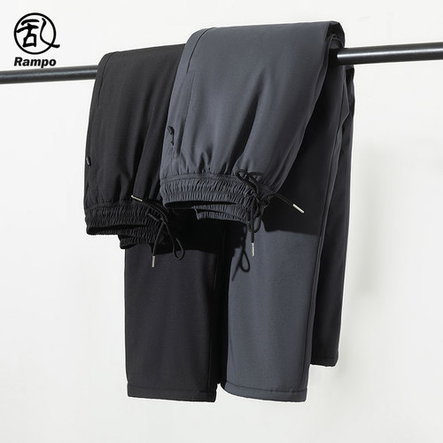 冬季羊羔绒裤子男款加绒男裤长裤