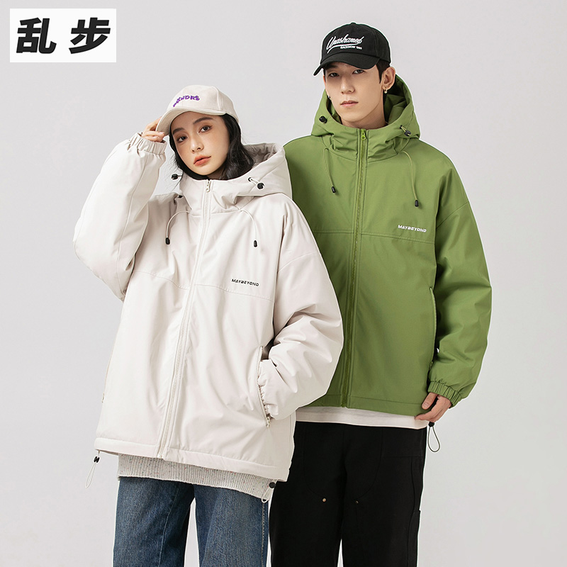 外套棉衣冬季防风防水雪尼尔棉服