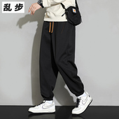 潮牌青年学生束脚运动裤 乱步潮牌重磅卫裤 休闲长裤 工装 男生宽松版